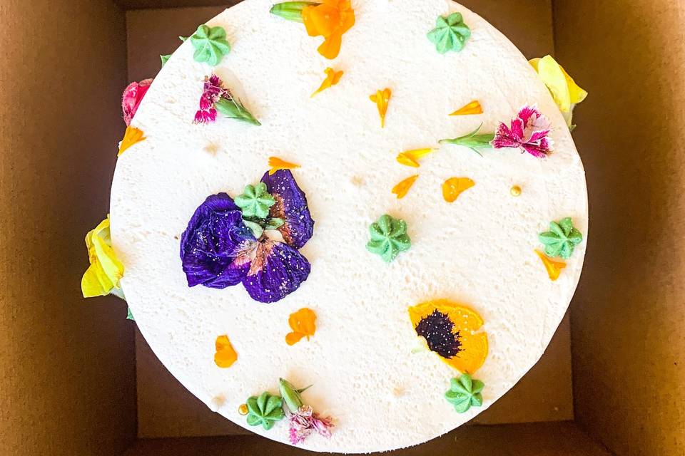 Floral celebration cake