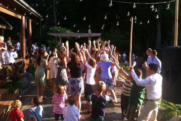 Guests dancing