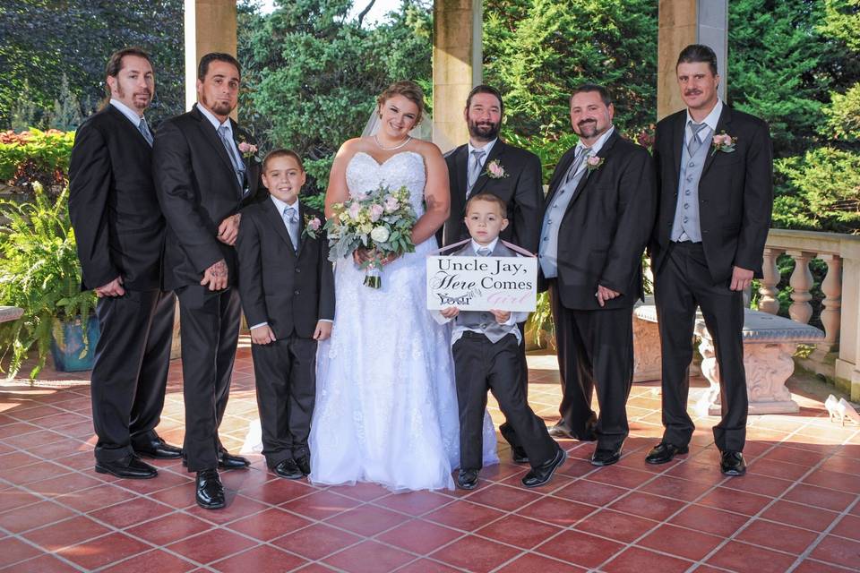 Bride and groomsmen