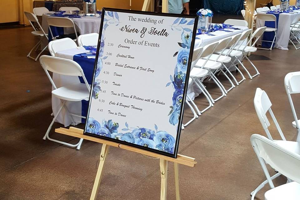 Graves Wedding - Agenda Frame