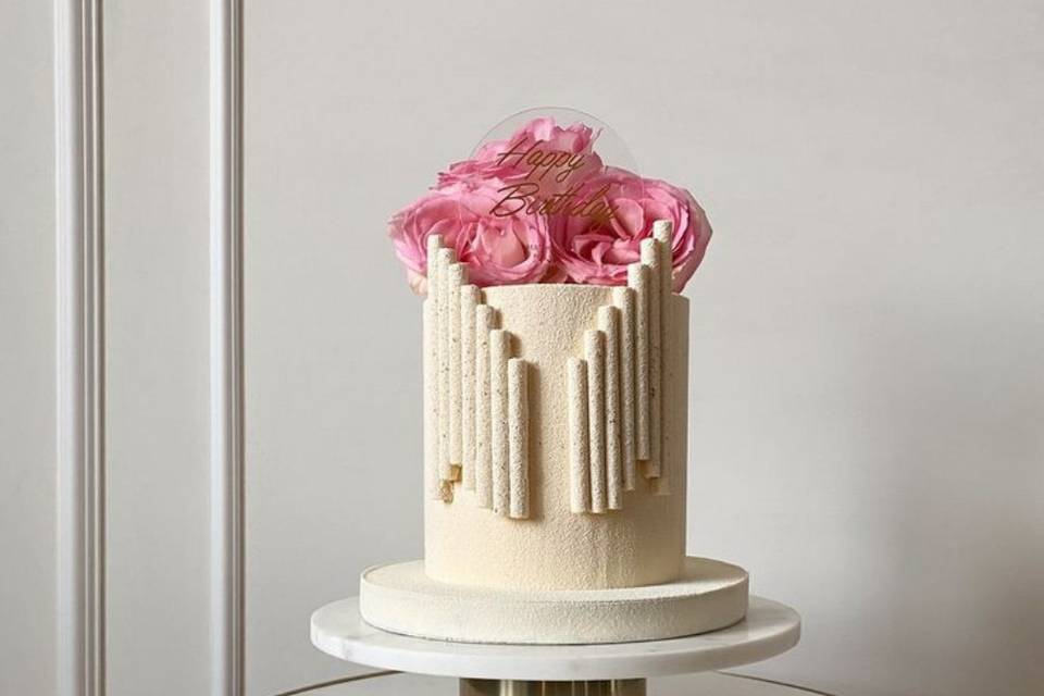A delicate festive cake that w