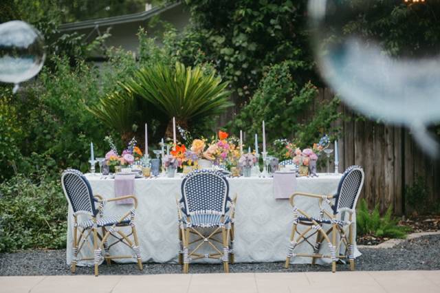 Garden wedding reception