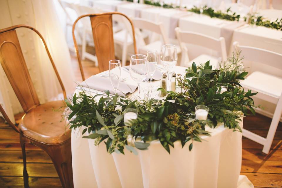 Sweetheart table design