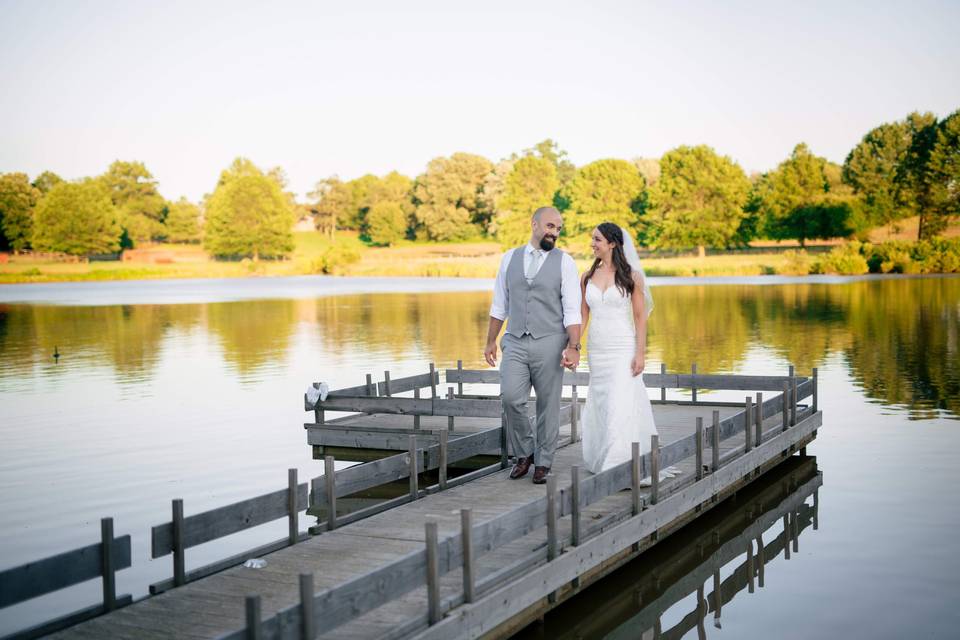 Couple by the lake