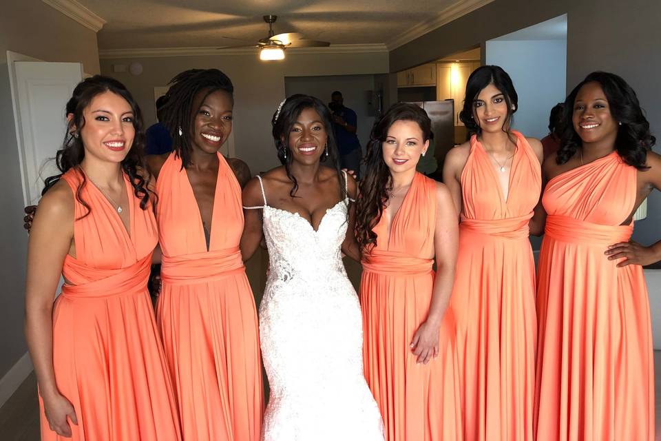 Beautiful bridal party