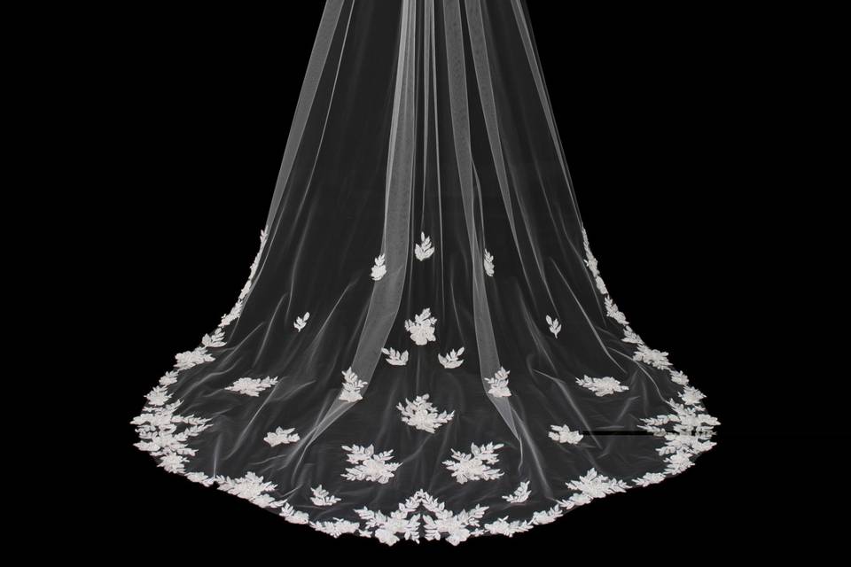 Beaded Lace Wedding Veil