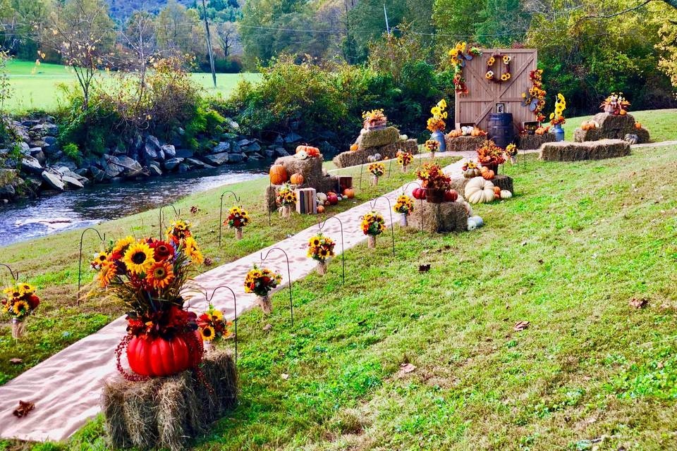 Beautfiully decorated pathway