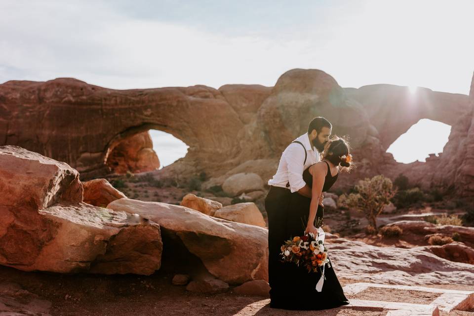 Wedding at arches national par