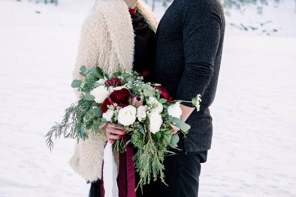 Utah winter wedding