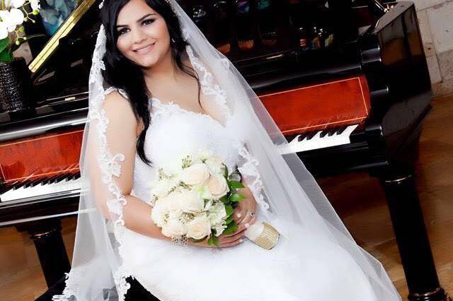 Bride at the piano