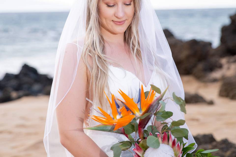 Tropical bridal bouquet
