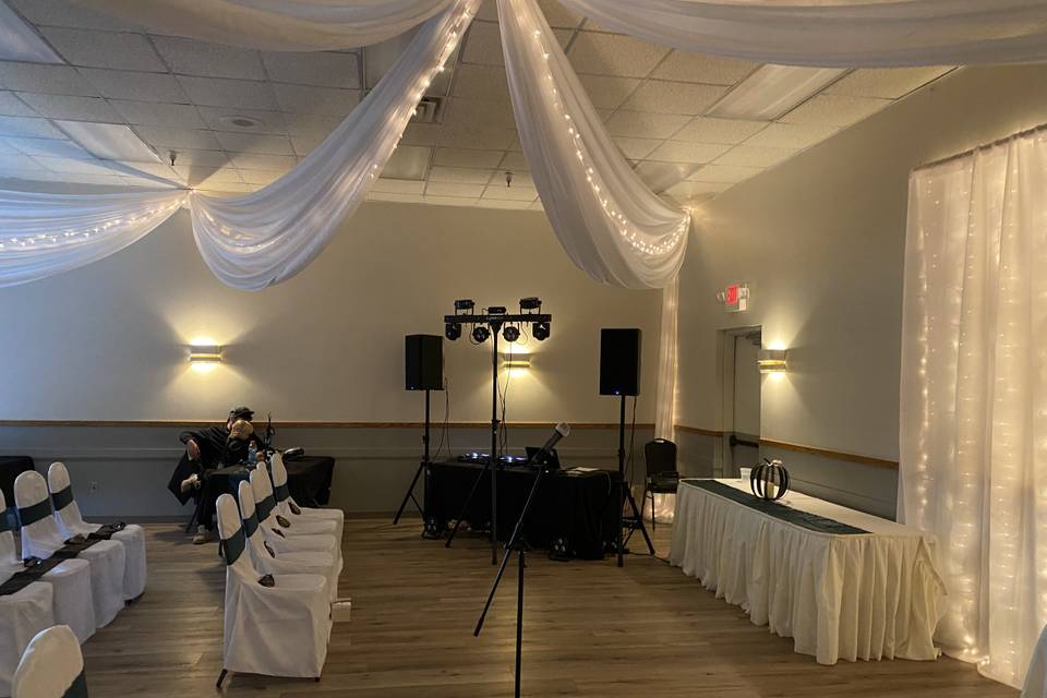 Set up for ceremony