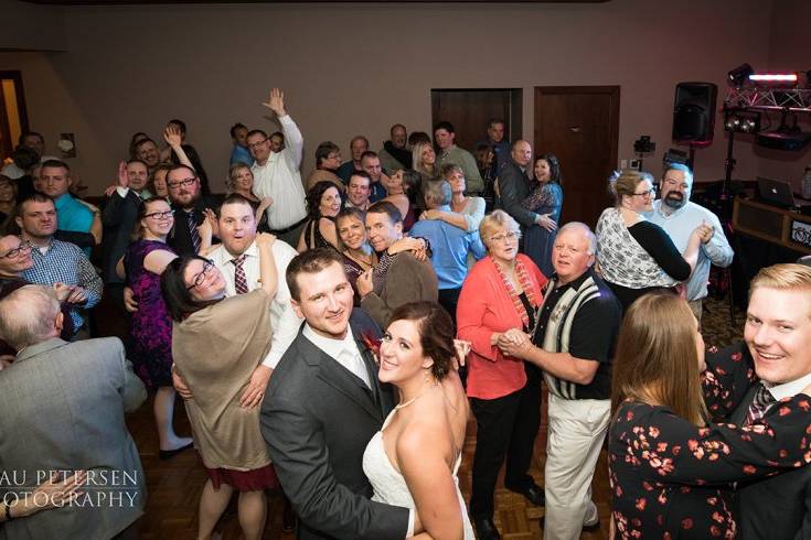 Guests dancing