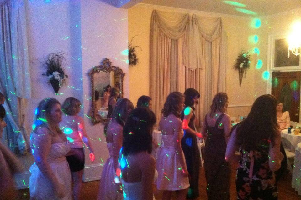 Bride with her bridesmaids