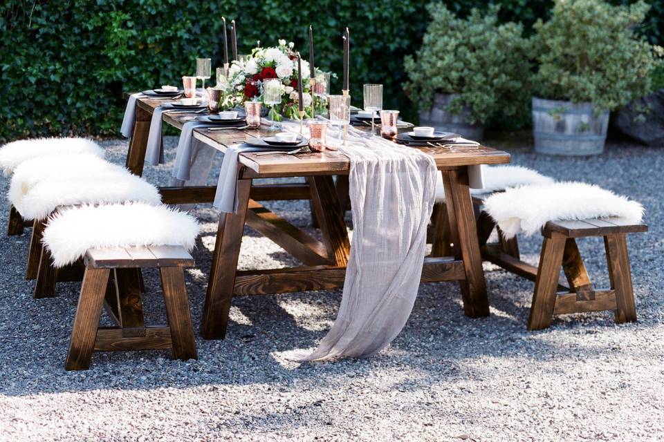 Farm tables for rent wedding near me hot sale