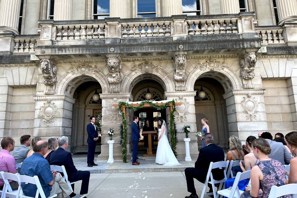 East terrace ceremony