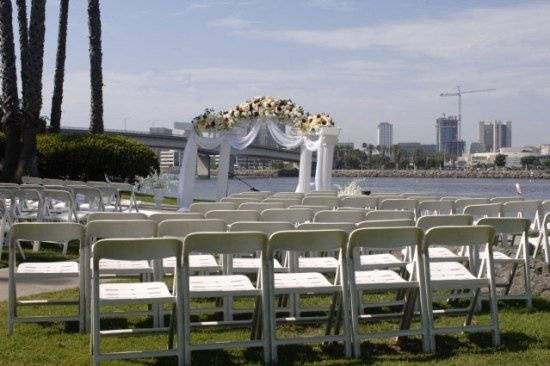 Outdoor wedding ceremony