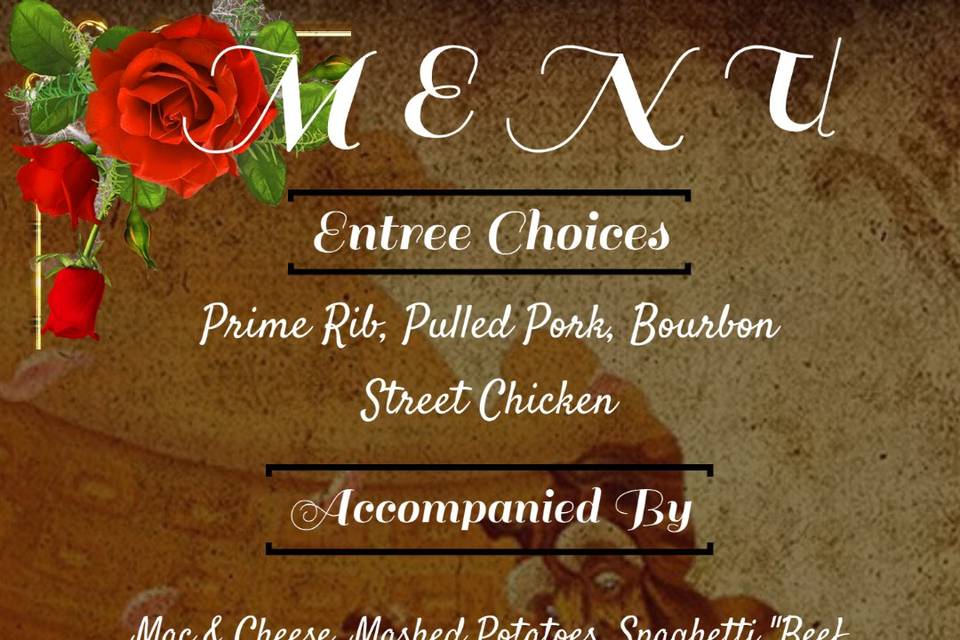 Menu card