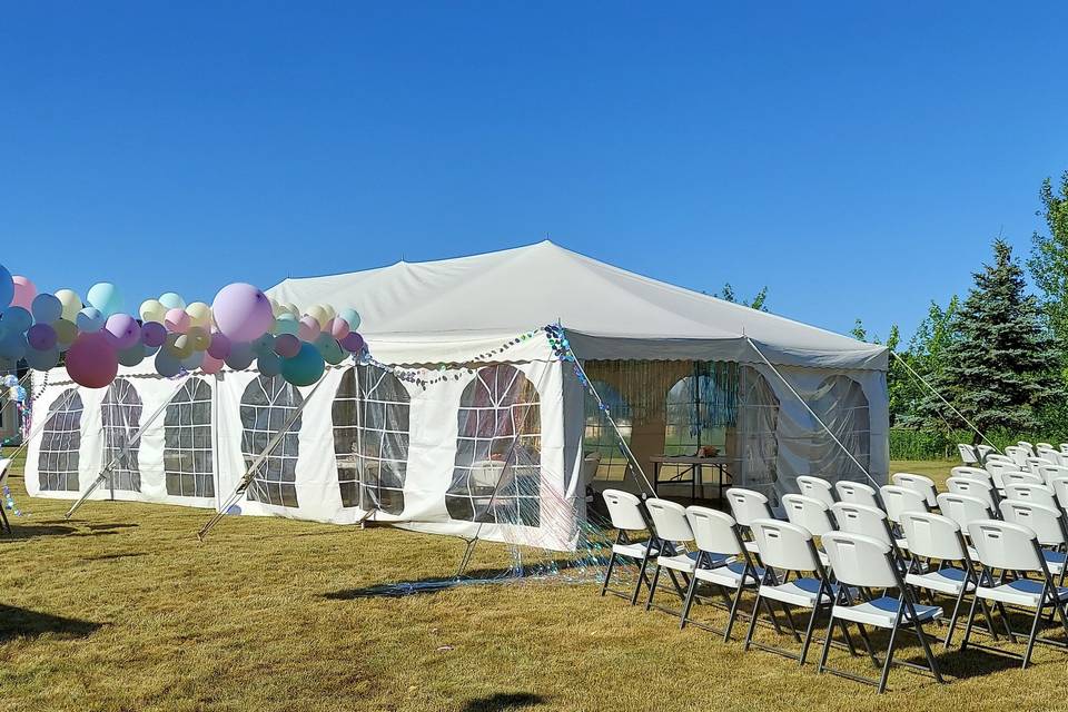 Tent and chairs