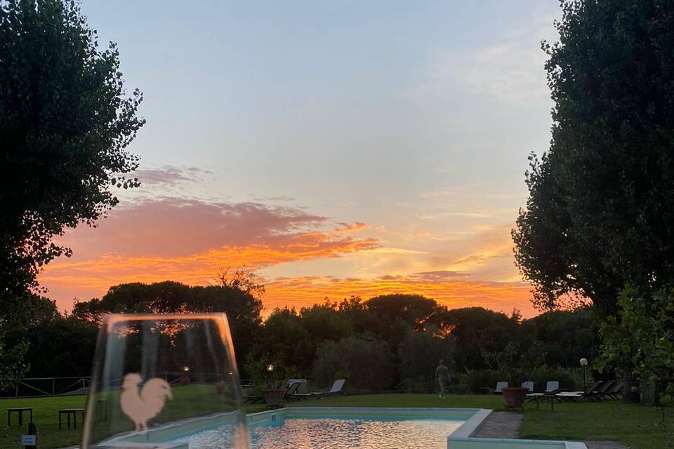 Our Pool at the Sunset