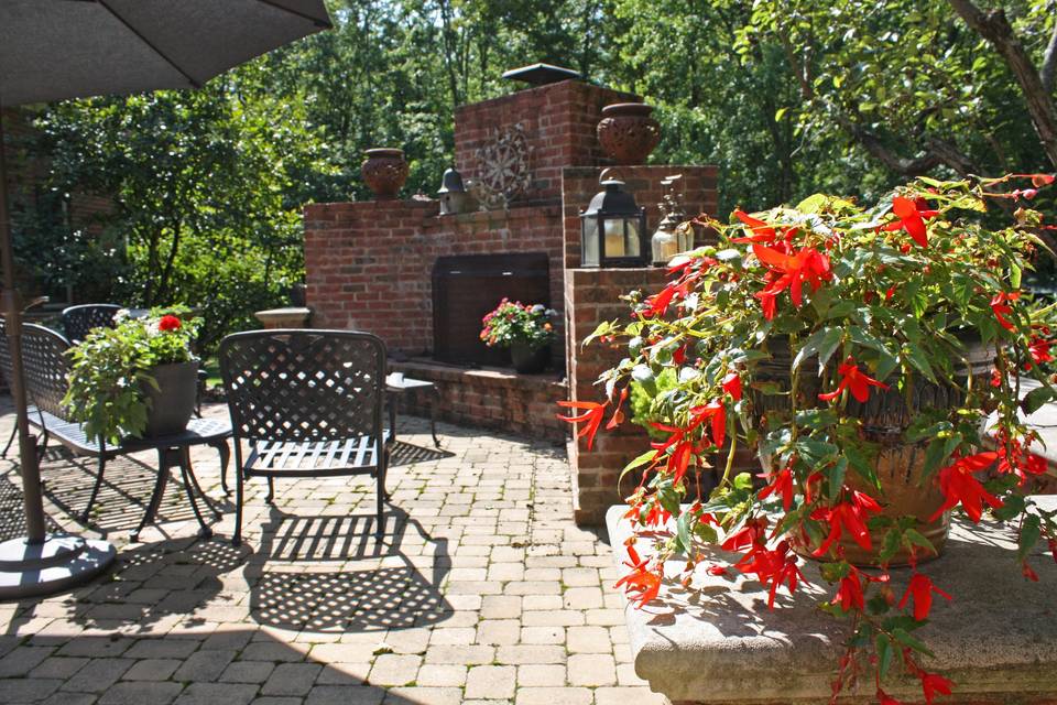 Brick courtyard