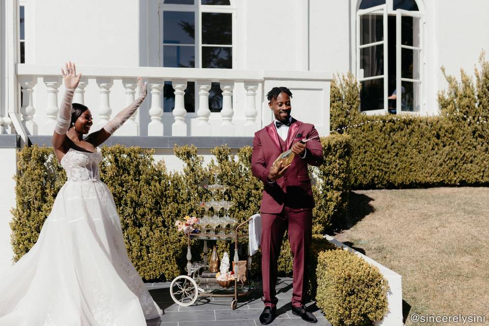 Burgundy Twill Tuxedo