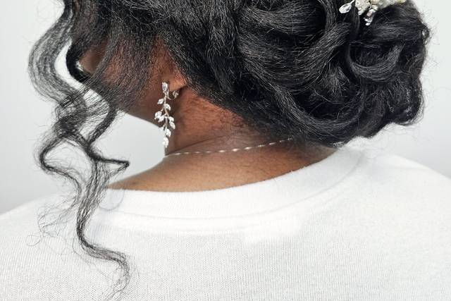 Textured Hair Low Updo