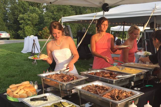 The wedding party is hungry