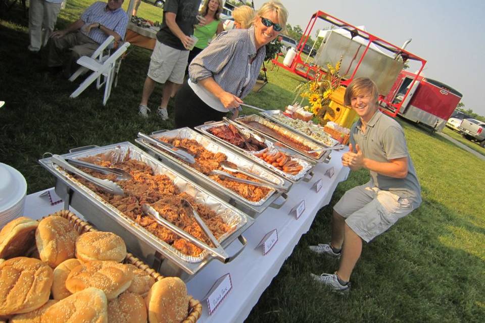 The wedding party is hungry