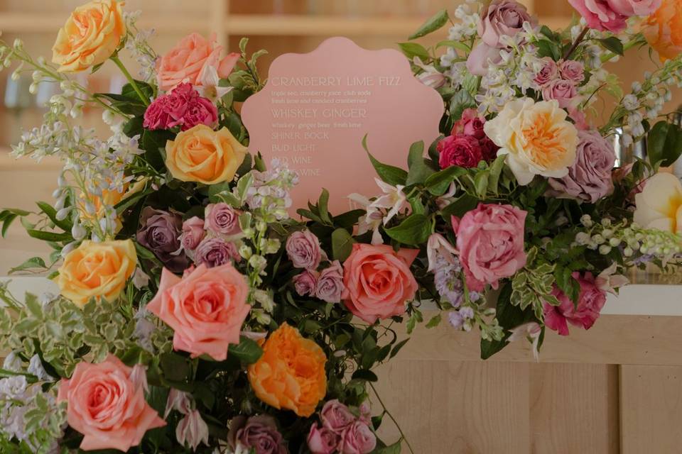 Bar with flowers