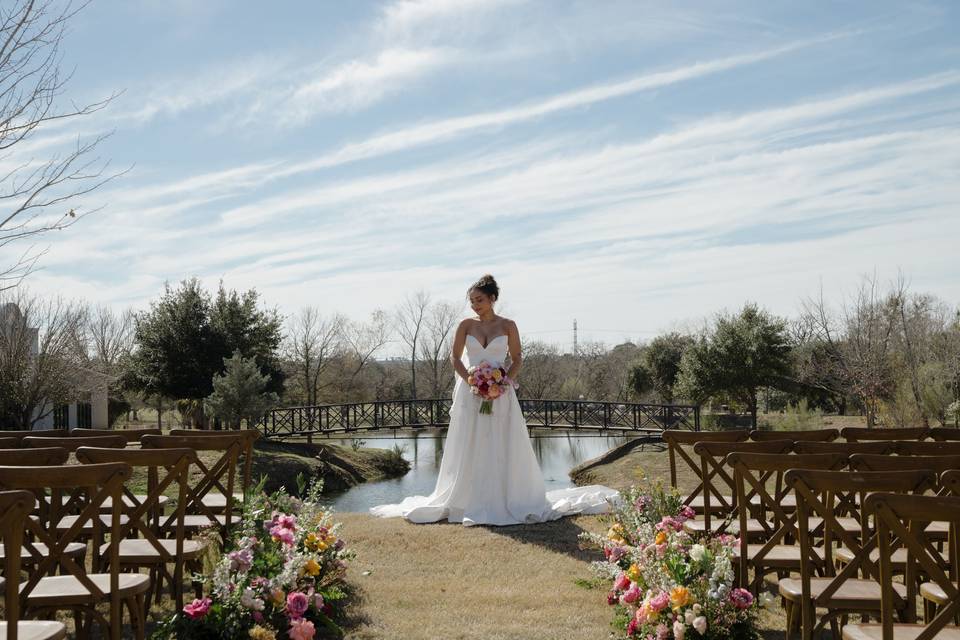 Outdoor ceremony space