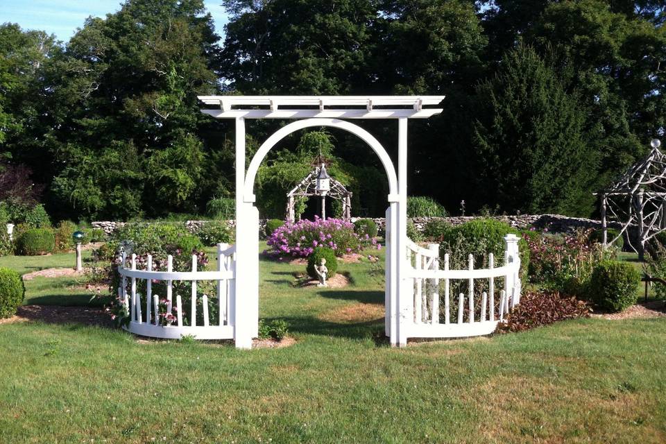 Picturesque garden entrance