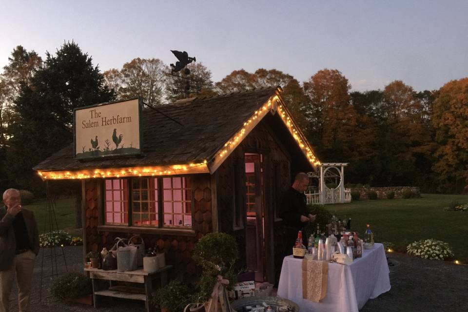 The quaint outdoor bar