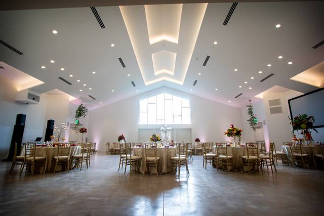 Ballroom set up for reception