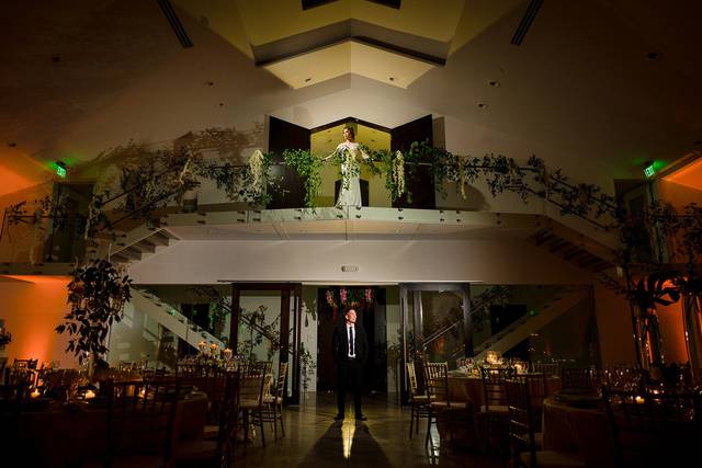 The couple's grand entrance