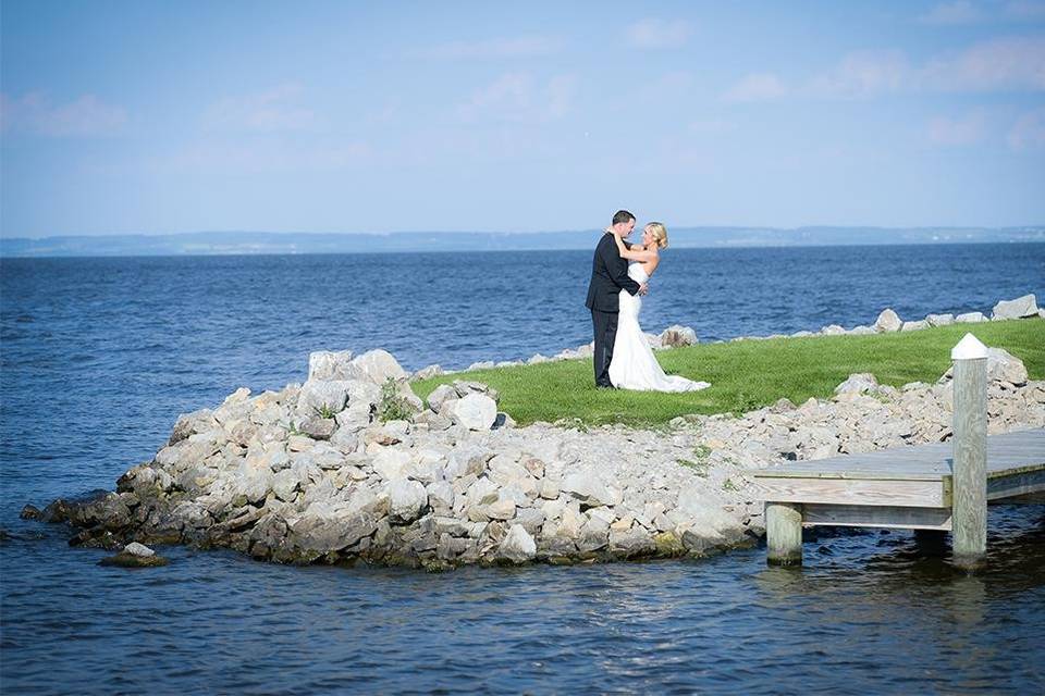 Couple beside the beach