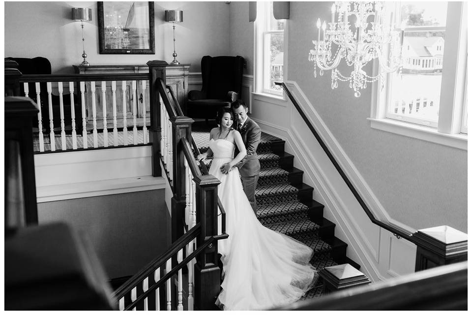 Couple on staircase