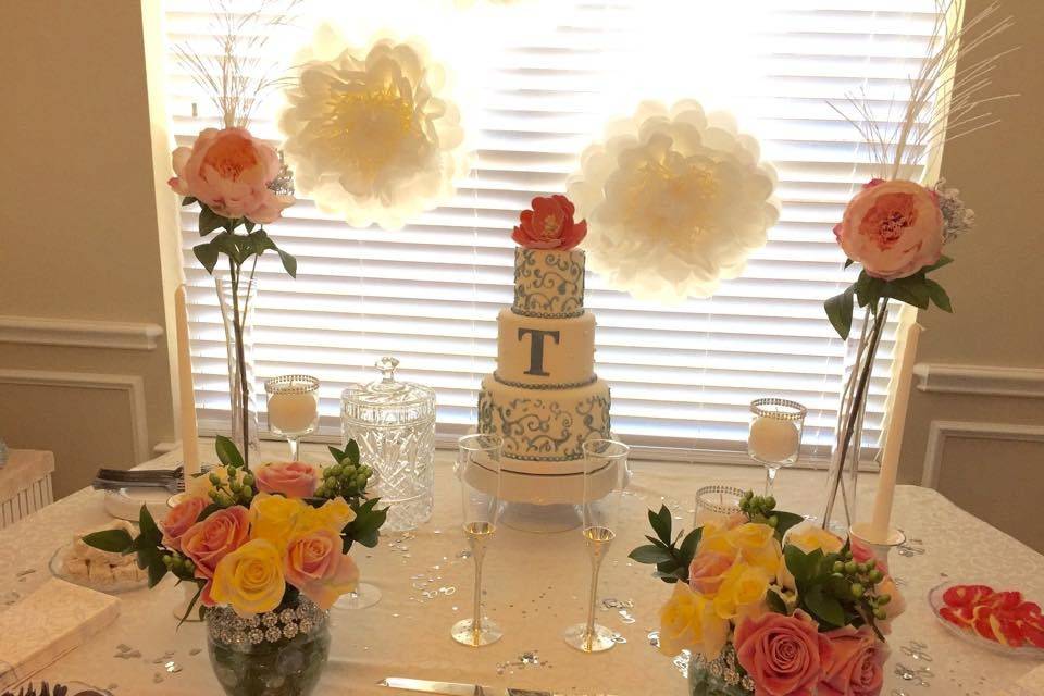 Wedding cake display