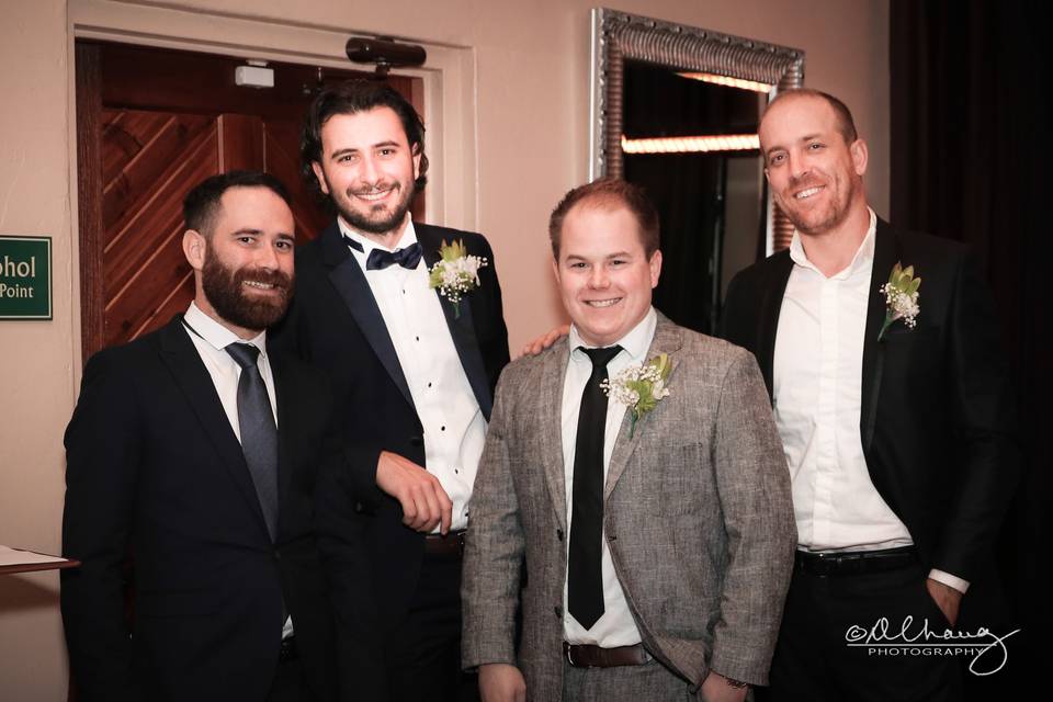 Groom with ushers