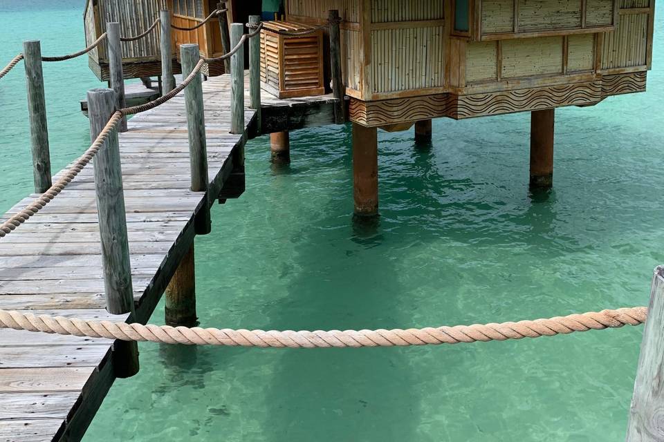 Overwater Bungalows in Tahiti