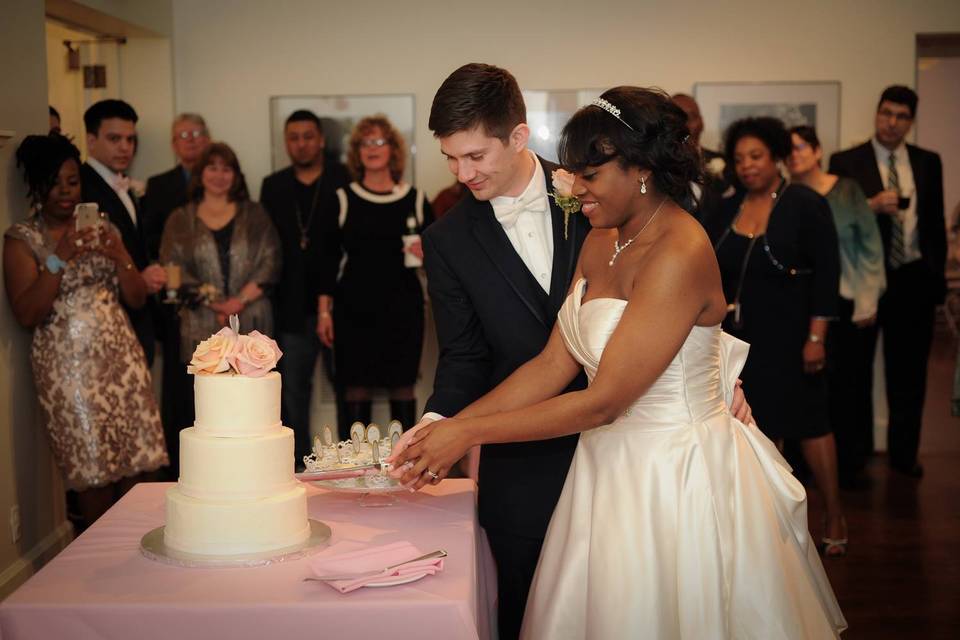 Cutting the cake