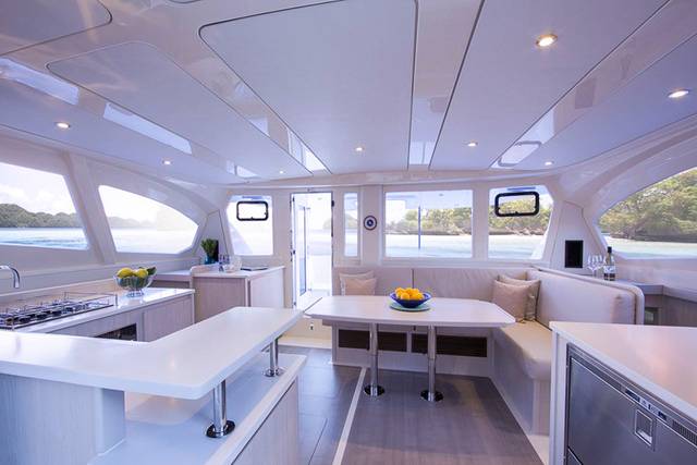 Catamaran interior
