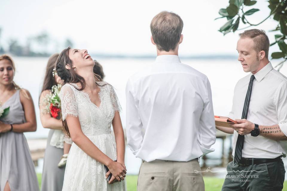 The joyous bride