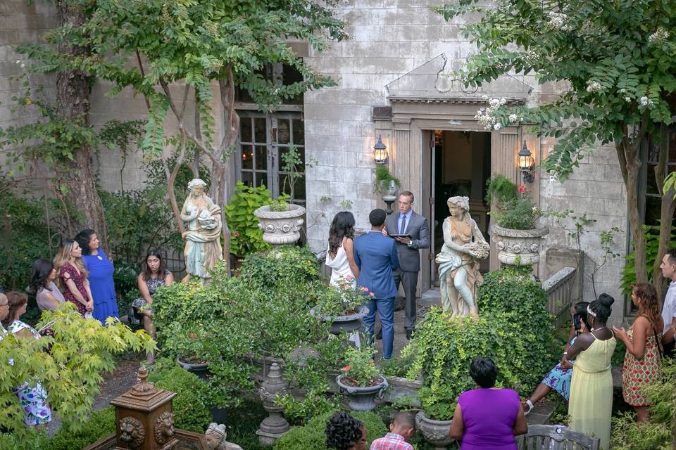 A courtyard ceremony