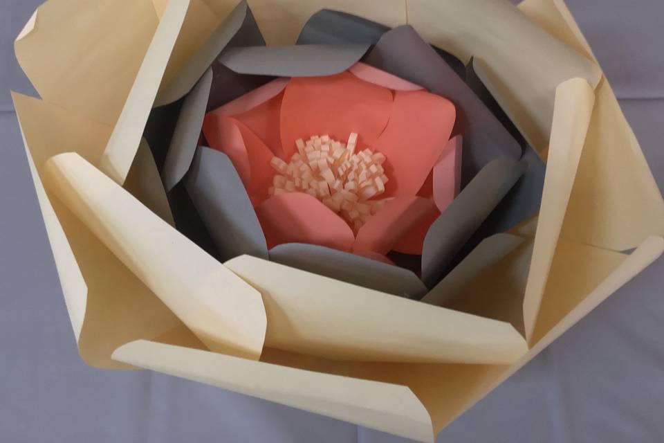 Paper flower centerpiece