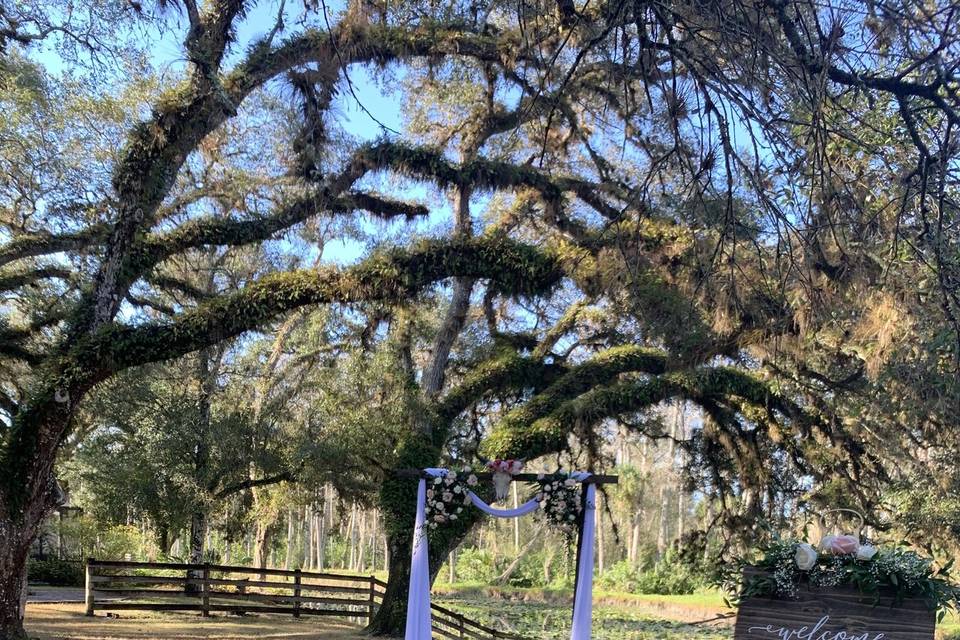 Benches and Two Post Arch