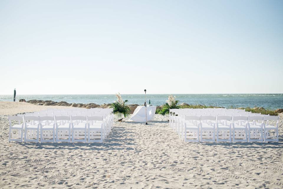 Beach wedding venue