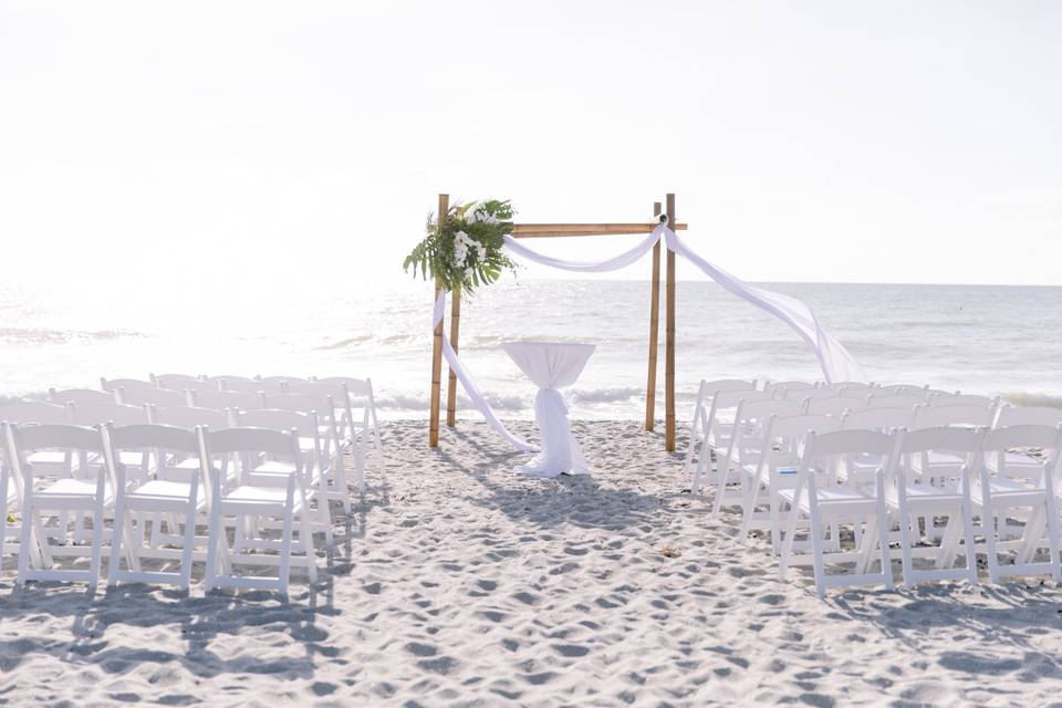 Beachfront wedding