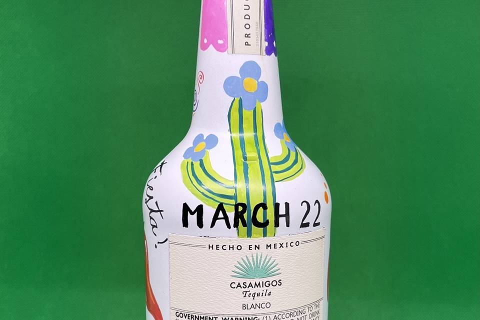 Hand painted tequila