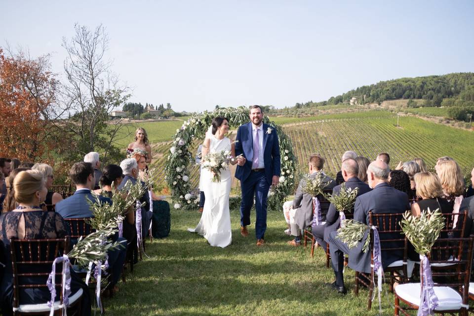 Tuscany winery wedding
